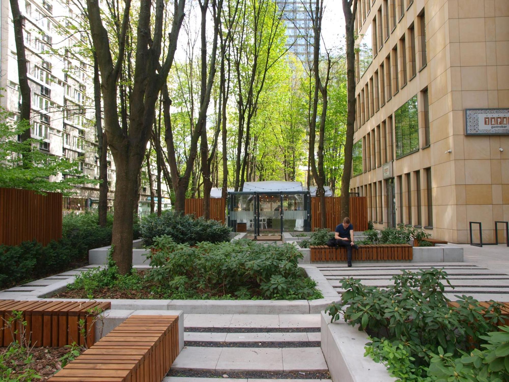 Apartament Rondo Onz Warschau Exterior foto